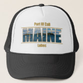 Downeast Maine Lobster Boat Color Illustration Trucker Hat