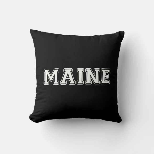 Maine Throw Pillow (Front)