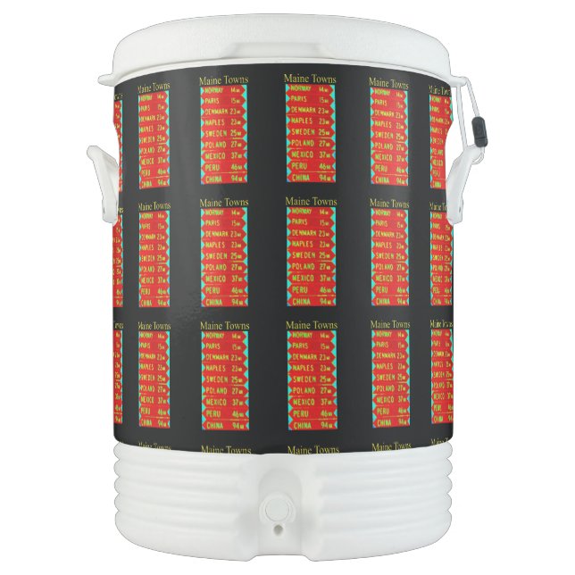 Maine Towns Sign Thunder_Cove  Beverage Cooler (Front)