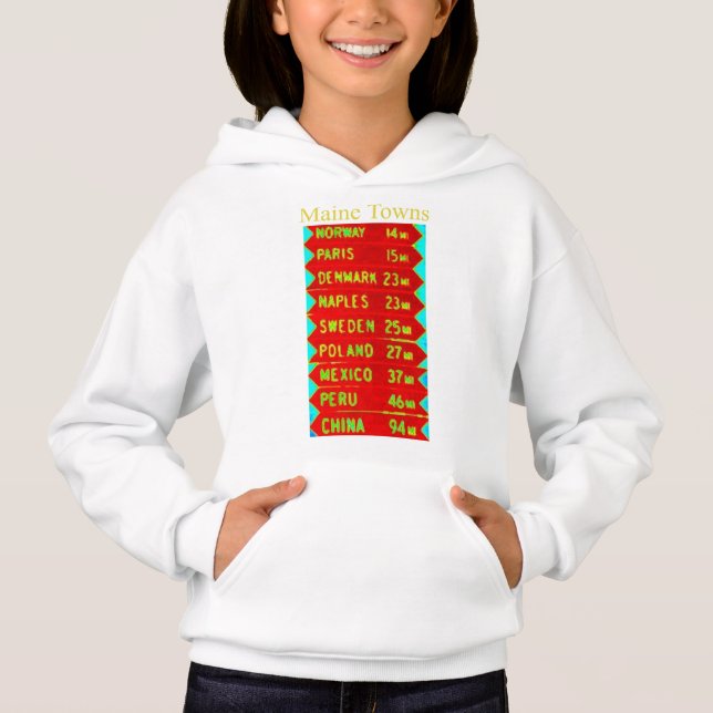 Maine Towns Sign Thunder_Cove Hoodie (Front)