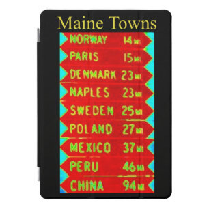 Maine Towns Sign Thunder_Cove iPad Pro Cover