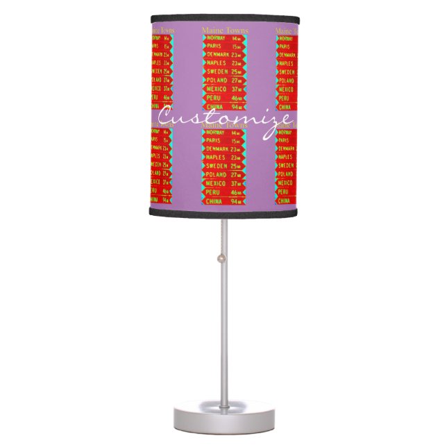 Maine Towns Sign Thunder_Cove Table Lamp (Front)