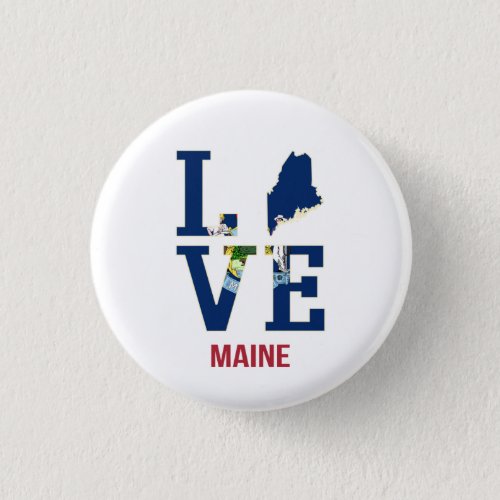 Maine US State Love Button