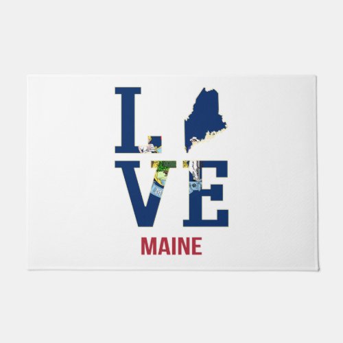Maine US State Love Doormat