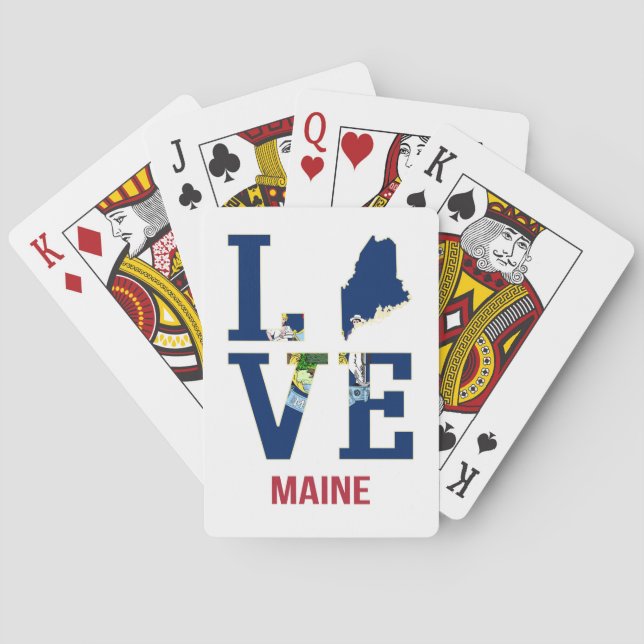 Maine US State Love Poker Cards (Back)