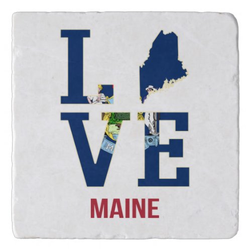 Maine US State Love Trivet