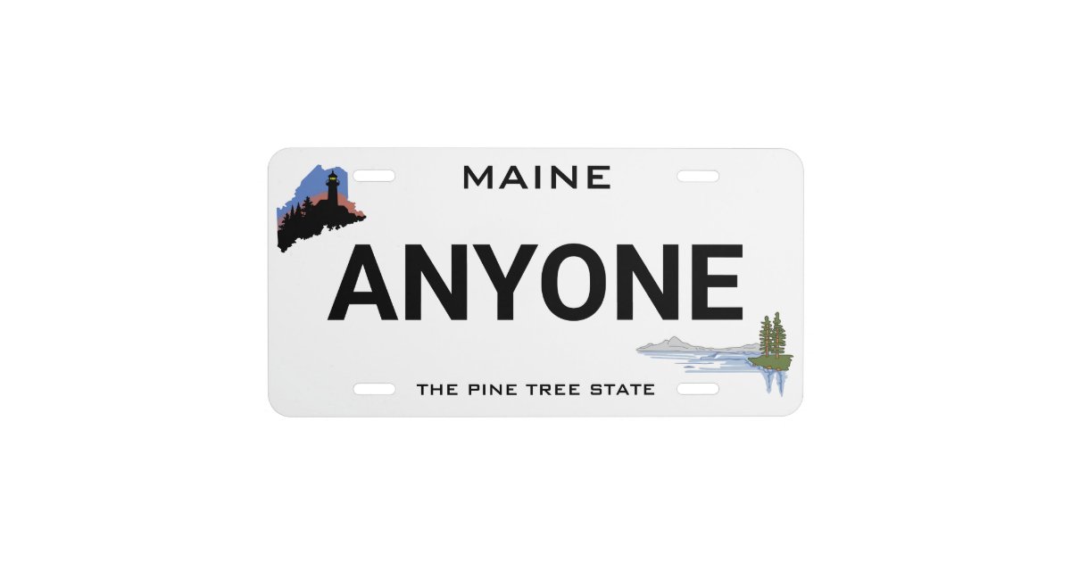 Maine Vanity License Plate Zazzle