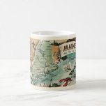 Maine Vintage Mug<br><div class="desc">A fun vintage postcard map of Maine repurposed on a mug.</div>