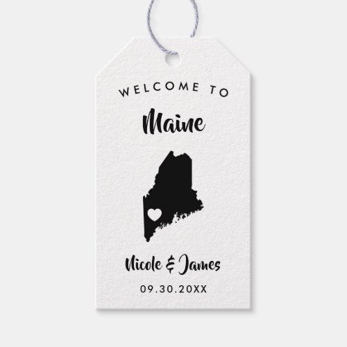 Maine Wedding Welcome Bag Tags for Hotel Guests