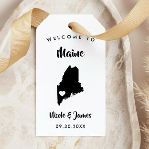 Maine Wedding Welcome Bag Tags for Hotel Guests
