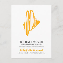 MAINE We've moved New address New Home Postcard