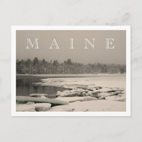 MAINE _ Winter on the Bay Postcard