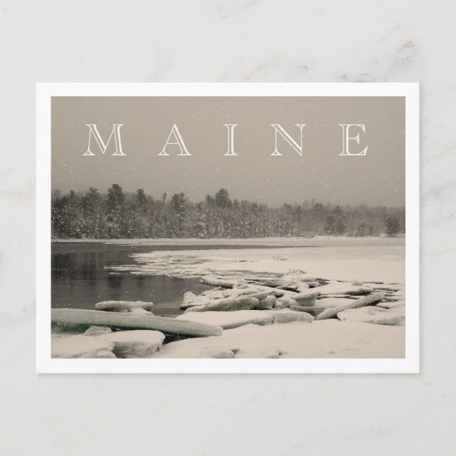 MAINE - Winter on the Bay Postcard (Front)