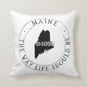 Maine Zip Code State Pillow The way it Should Be