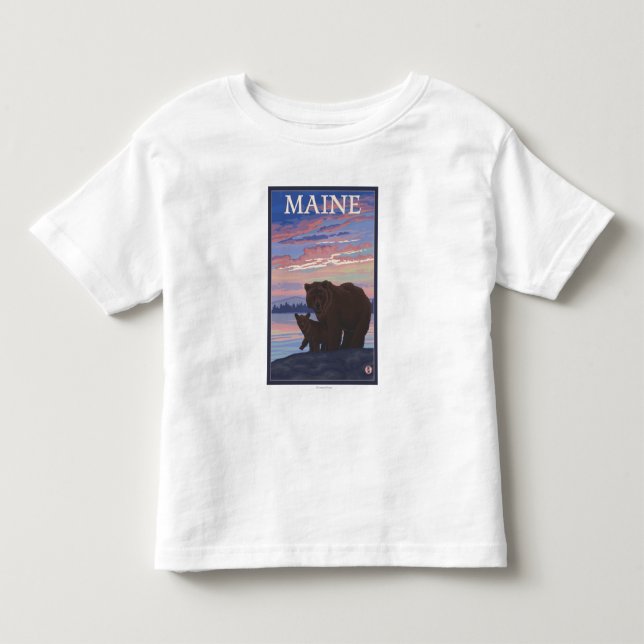 MaineBear and Cub Toddler T-shirt (Front)