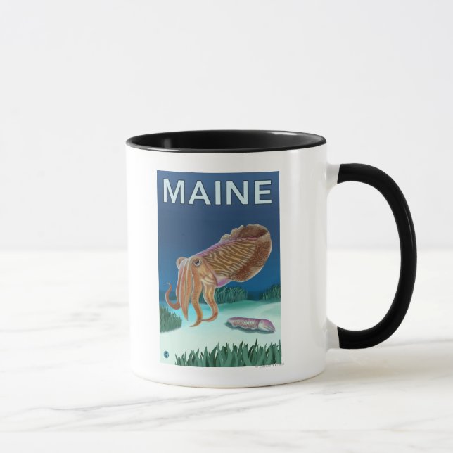 MaineCuttlefish Scene Mug (Right)