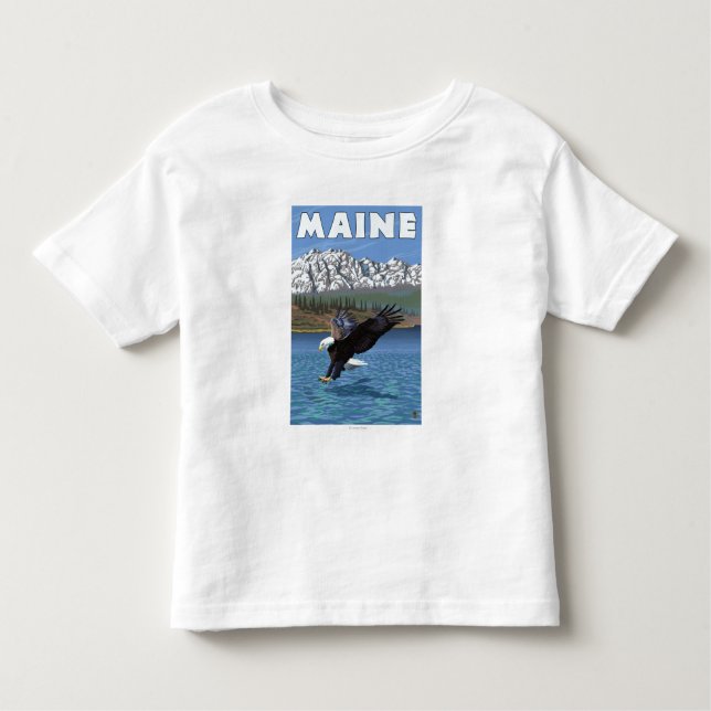 MaineEagle Fishing Toddler T-shirt (Front)