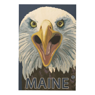 MaineEagle Up Close Wood Wall Decor