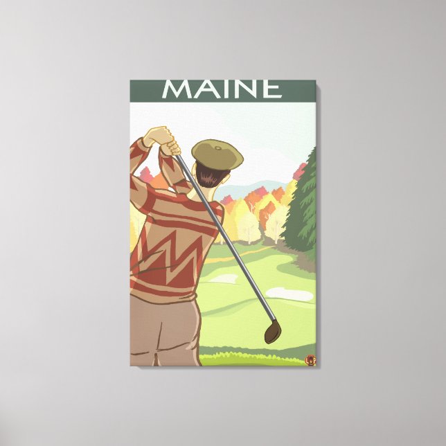 MaineGolfing Scene Canvas Print (Front)