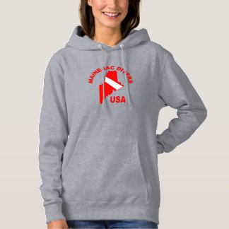 Maineiac Divers Classic Logo Womens sweatshirt. Hoodie