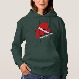 Maineiac Divers Silhouette logo womens Swweatshirt Hoodie