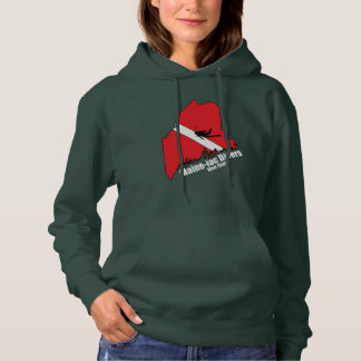Maineiac Divers Silhouette logo womens Swweatshirt Hoodie