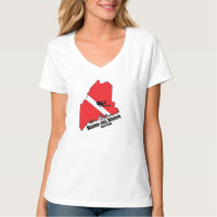 Maineiac Divers Silhuette Logo Womens V Neck