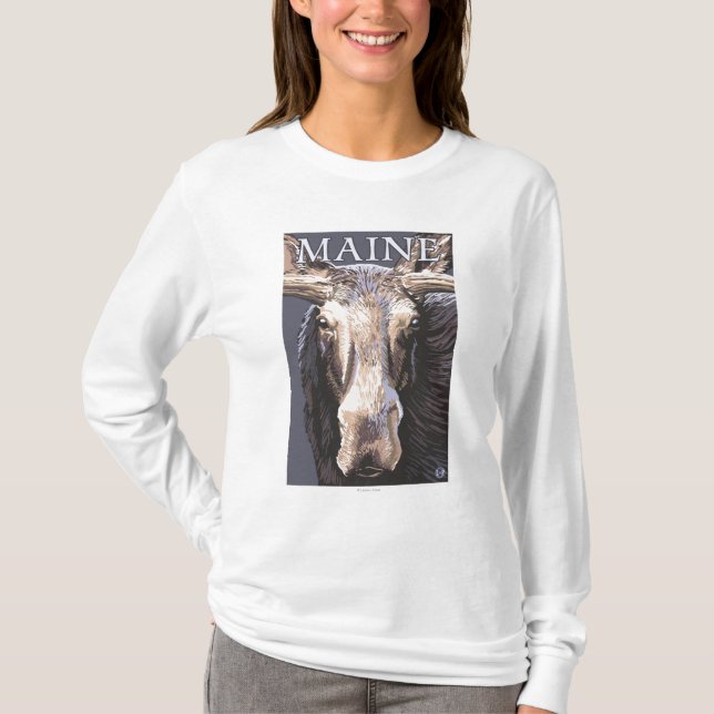 MaineMoose Up Close T-Shirt (Front)