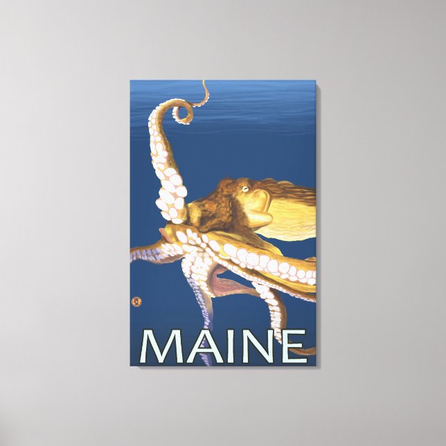 MaineOctopus Scene Canvas Print (Front)
