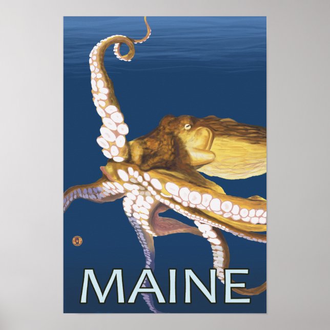 MaineOctopus Scene Poster (Front)