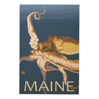MaineOctopus Scene Wood Wall Decor
