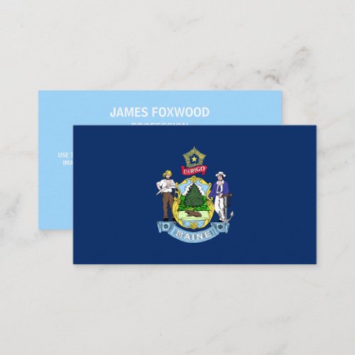Mainer Flag Flag of Maine Business Card
