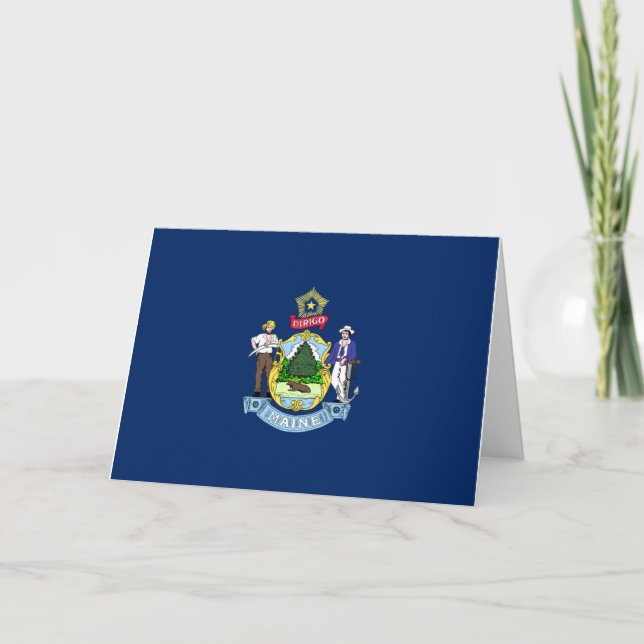 Mainer Flag, Flag of Maine Card (Front)