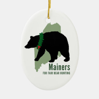 Mainers for Fair Bear Hunting Holiday Ornament