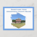 Maine&#39;s Aroostook War Blockhouse at Fort Kent Postcard