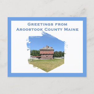 Maine's Aroostook War Blockhouse at Fort Kent Postcard