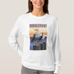 MaineSea Gulls Scene T-Shirt