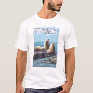 MaineSea Lions Scene T-Shirt