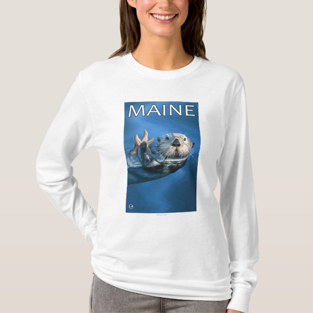 MaineSea Otter Scene T-Shirt (Front)
