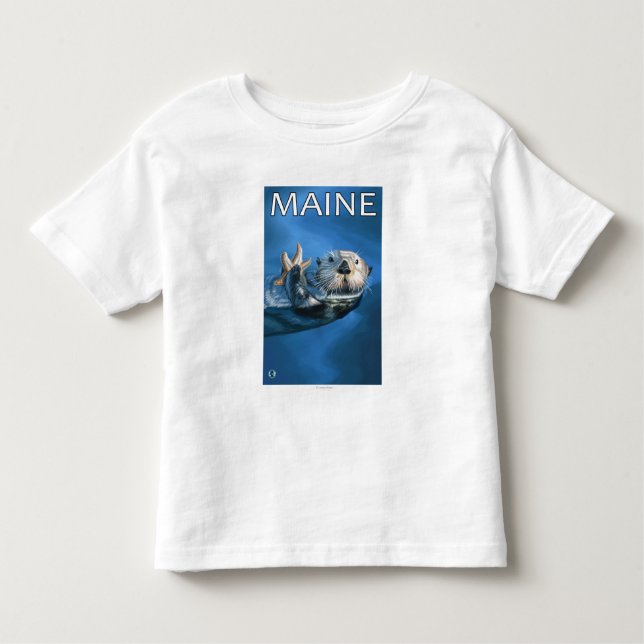 MaineSea Otter Scene Toddler T-shirt (Front)
