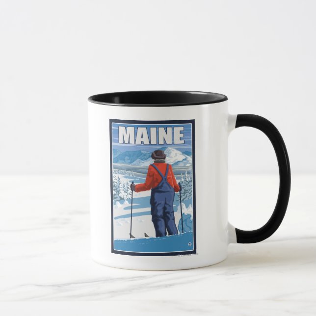 MaineSkier Admiring View Mug (Right)