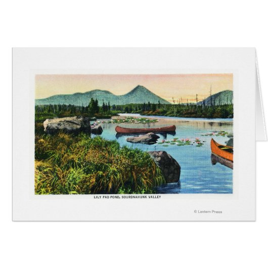 MaineSourdnahunk Valley Lily Pad Pond Scene Cards (Front Horizontal)