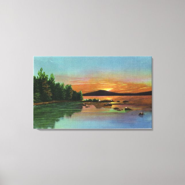 MaineSunset View on Bald Mountain Canvas Print (Front)