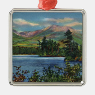 MaineView of Mount Katahdin and Daicey Pond Metal Ornament
