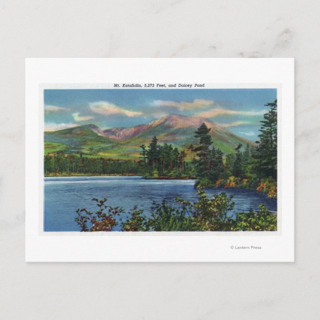 MaineView of Mount Katahdin and Daicey Pond Postcard (Front)