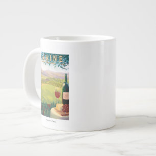 MaineWine Country Scene Giant Coffee Mug