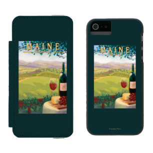 MaineWine Country Scene Wallet Case For iPhone SE/5/5s
