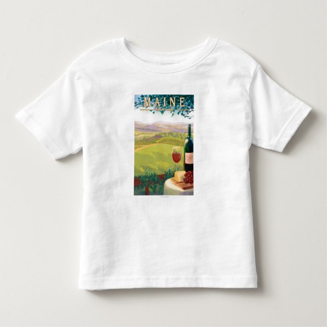 MaineWine Country Scene Toddler T-shirt (Front)