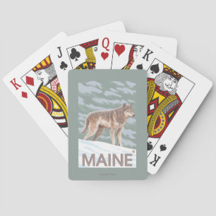 MaineWolf Scene Poker Cards