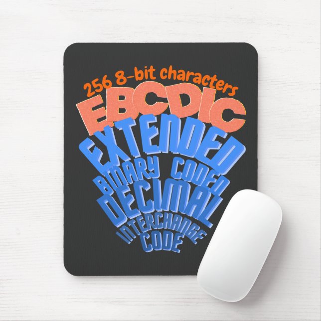 Mainframe Coded Character Set EBCDIC Mouse Pad (With Mouse)